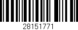 Código de barras (EAN, GTIN, SKU, ISBN): '28151771'