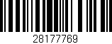 Código de barras (EAN, GTIN, SKU, ISBN): '28177769'