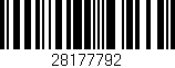 Código de barras (EAN, GTIN, SKU, ISBN): '28177792'