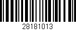 Código de barras (EAN, GTIN, SKU, ISBN): '28181013'