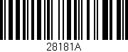 Código de barras (EAN, GTIN, SKU, ISBN): '28181A'