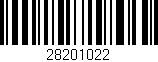 Código de barras (EAN, GTIN, SKU, ISBN): '28201022'