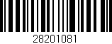 Código de barras (EAN, GTIN, SKU, ISBN): '28201081'