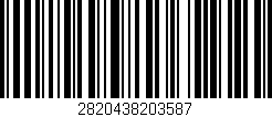 Código de barras (EAN, GTIN, SKU, ISBN): '2820438203587'