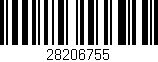 Código de barras (EAN, GTIN, SKU, ISBN): '28206755'