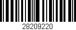 Código de barras (EAN, GTIN, SKU, ISBN): '28209220'