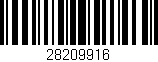 Código de barras (EAN, GTIN, SKU, ISBN): '28209916'