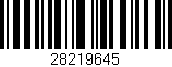 Código de barras (EAN, GTIN, SKU, ISBN): '28219645'