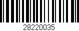 Código de barras (EAN, GTIN, SKU, ISBN): '28220035'