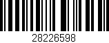 Código de barras (EAN, GTIN, SKU, ISBN): '28226598'