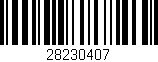 Código de barras (EAN, GTIN, SKU, ISBN): '28230407'