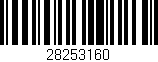 Código de barras (EAN, GTIN, SKU, ISBN): '28253160'