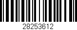 Código de barras (EAN, GTIN, SKU, ISBN): '28253612'