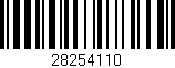Código de barras (EAN, GTIN, SKU, ISBN): '28254110'