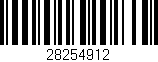 Código de barras (EAN, GTIN, SKU, ISBN): '28254912'