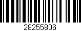 Código de barras (EAN, GTIN, SKU, ISBN): '28255806'