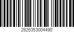 Código de barras (EAN, GTIN, SKU, ISBN): '2826353004490'