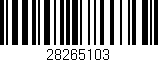 Código de barras (EAN, GTIN, SKU, ISBN): '28265103'