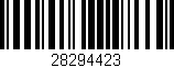Código de barras (EAN, GTIN, SKU, ISBN): '28294423'