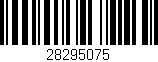 Código de barras (EAN, GTIN, SKU, ISBN): '28295075'