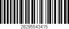 Código de barras (EAN, GTIN, SKU, ISBN): '28295543415'