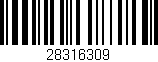 Código de barras (EAN, GTIN, SKU, ISBN): '28316309'