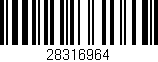 Código de barras (EAN, GTIN, SKU, ISBN): '28316964'