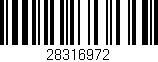 Código de barras (EAN, GTIN, SKU, ISBN): '28316972'