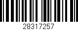 Código de barras (EAN, GTIN, SKU, ISBN): '28317257'