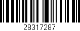 Código de barras (EAN, GTIN, SKU, ISBN): '28317287'