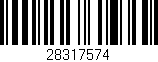 Código de barras (EAN, GTIN, SKU, ISBN): '28317574'