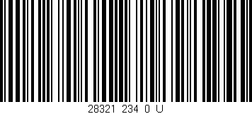 Código de barras (EAN, GTIN, SKU, ISBN): '28321_234_0_U'