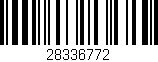 Código de barras (EAN, GTIN, SKU, ISBN): '28336772'