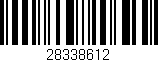 Código de barras (EAN, GTIN, SKU, ISBN): '28338612'