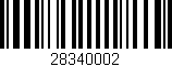 Código de barras (EAN, GTIN, SKU, ISBN): '28340002'