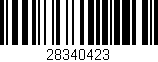 Código de barras (EAN, GTIN, SKU, ISBN): '28340423'