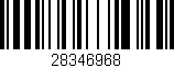 Código de barras (EAN, GTIN, SKU, ISBN): '28346968'