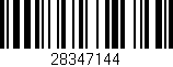Código de barras (EAN, GTIN, SKU, ISBN): '28347144'