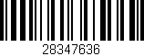 Código de barras (EAN, GTIN, SKU, ISBN): '28347636'