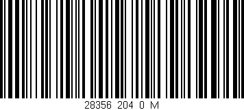 Código de barras (EAN, GTIN, SKU, ISBN): '28356_204_0_M'