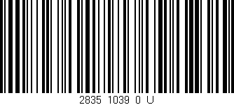 Código de barras (EAN, GTIN, SKU, ISBN): '2835_1039_0_U'