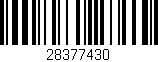 Código de barras (EAN, GTIN, SKU, ISBN): '28377430'