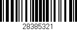Código de barras (EAN, GTIN, SKU, ISBN): '28385321'