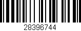 Código de barras (EAN, GTIN, SKU, ISBN): '28396744'