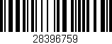 Código de barras (EAN, GTIN, SKU, ISBN): '28396759'