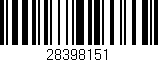 Código de barras (EAN, GTIN, SKU, ISBN): '28398151'