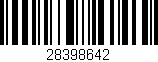 Código de barras (EAN, GTIN, SKU, ISBN): '28398642'