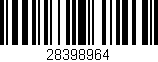 Código de barras (EAN, GTIN, SKU, ISBN): '28398964'