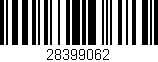 Código de barras (EAN, GTIN, SKU, ISBN): '28399062'