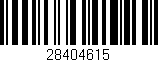 Código de barras (EAN, GTIN, SKU, ISBN): '28404615'